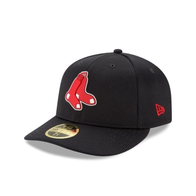 Blue Boston Red Sox Hat - New Era MLB Clubhouse Collection Low Profile 59FIFTY Fitted Caps USA7209461